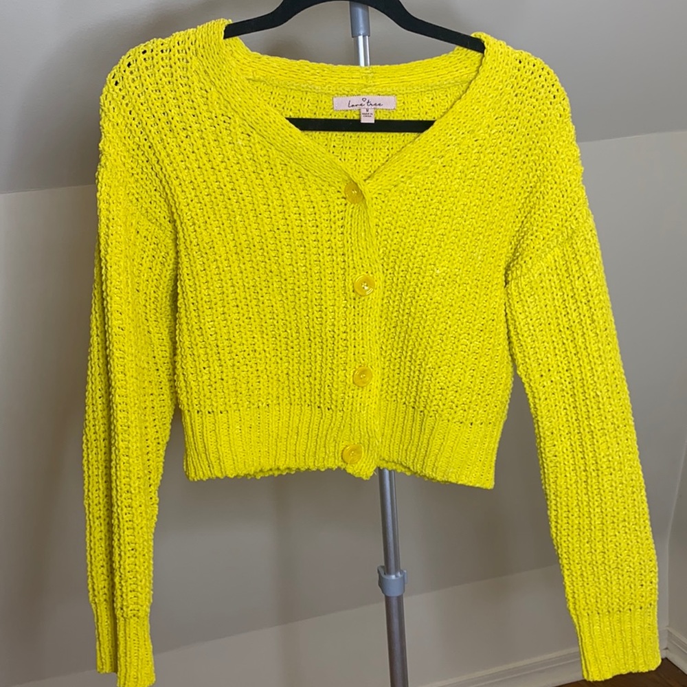 Lime Buttons Sweater